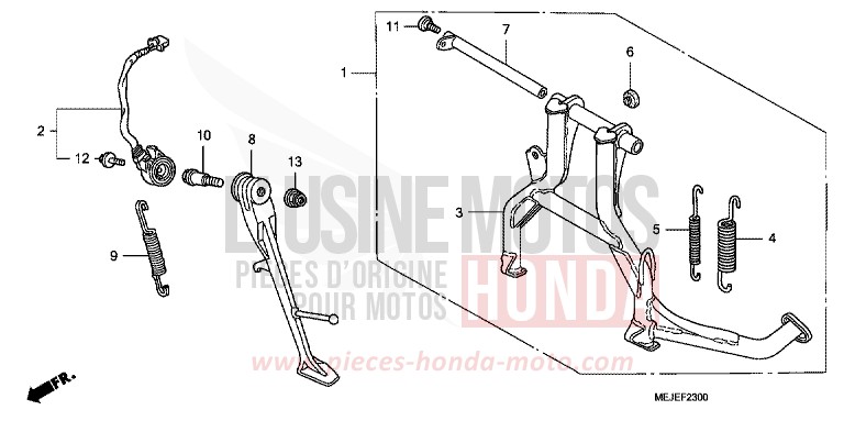 STAENDER for CB1300 Super Bold'or ABS PEARL FADELESS WHITE (NH341KF) from 2007